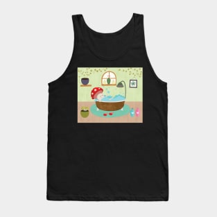 Mushroom Taking Bath Tank Top